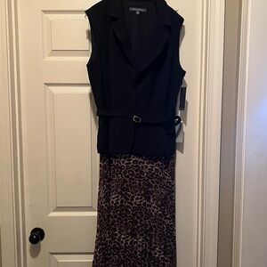 Julia Jordan Faux Two-Piece Sleeveless
Belted Maxi Dress